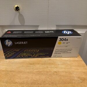 New Sealed, Genuine OEM HP LaserJet 304A CC532A Yellow Toner